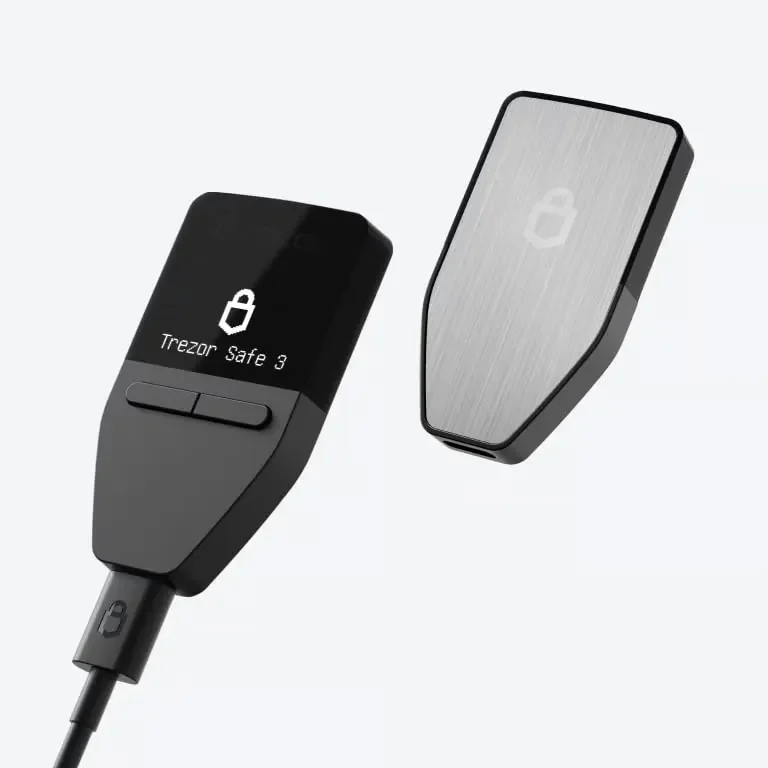 Imagem 3 de 5 do produto Trezor Safe 3 - Stellar Silver (Revenda Oficial)