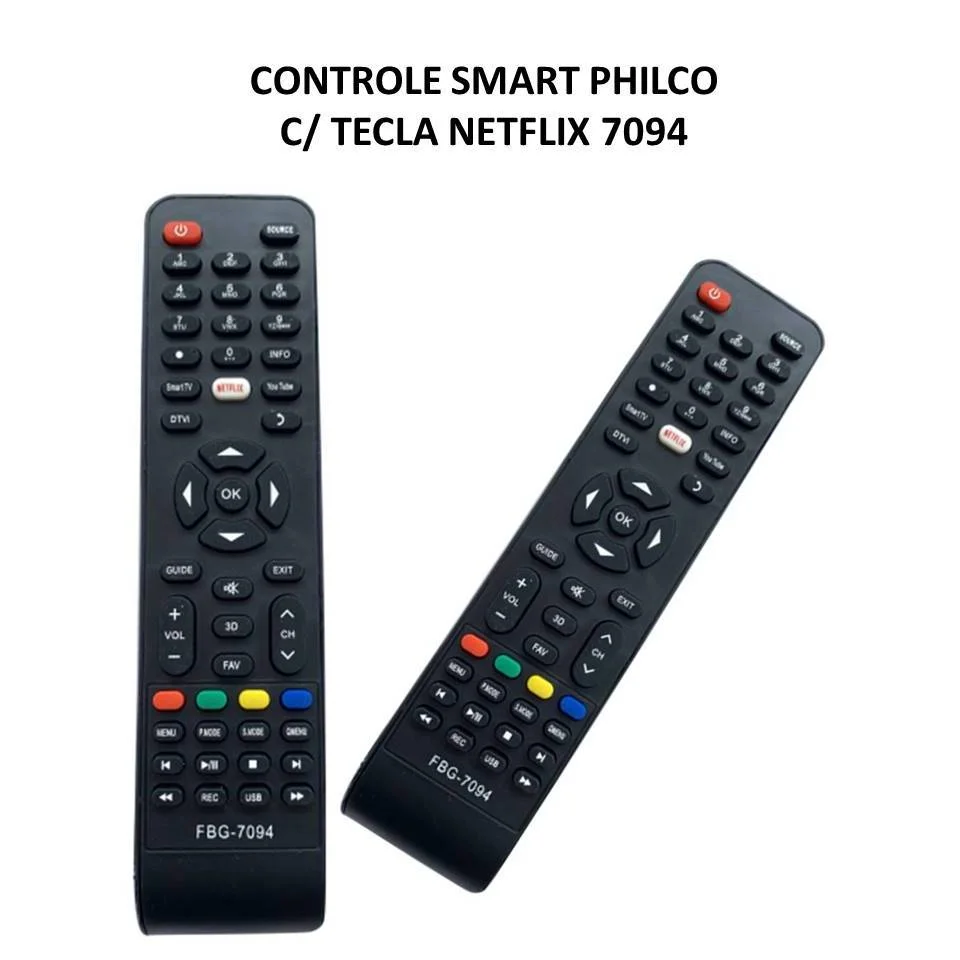 Imagem 5 de 5 do produto Controle Remoto Compatível Tv Smart Philco C/netflix 7094