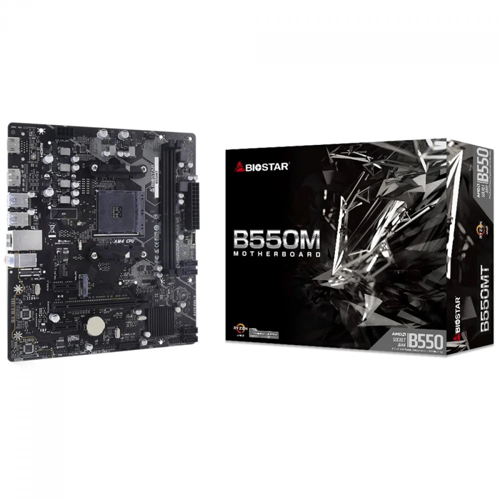 Placa Mãe Biostar B550mt Chipset B550 Amd Am4 Matx Ddr4 Vr 6.0 PCie 3.0 - B550mt