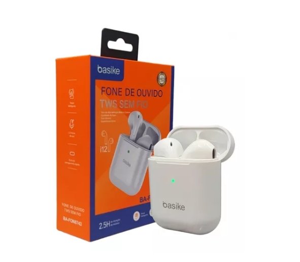 Fone De Ouvido Bluetooth   Tws 12 Basike Fon-8743