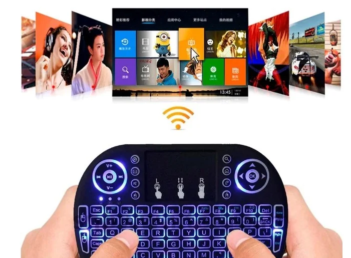 Imagem 3 de 5 do produto Mini Teclado Controle S/fio Touch LED PC/note/gamer/tvsmart