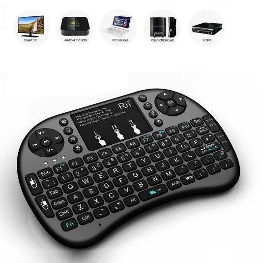 Imagem 4 de 5 do produto Mini Teclado Controle S/fio Touch LED PC/note/gamer/tvsmart