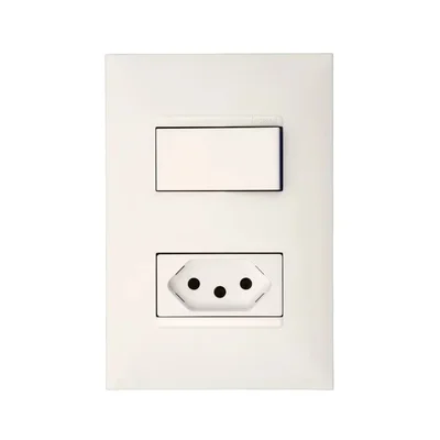 Interruptor 1 Tecla Simples 1 Tomada 10a Brancapial Legrand