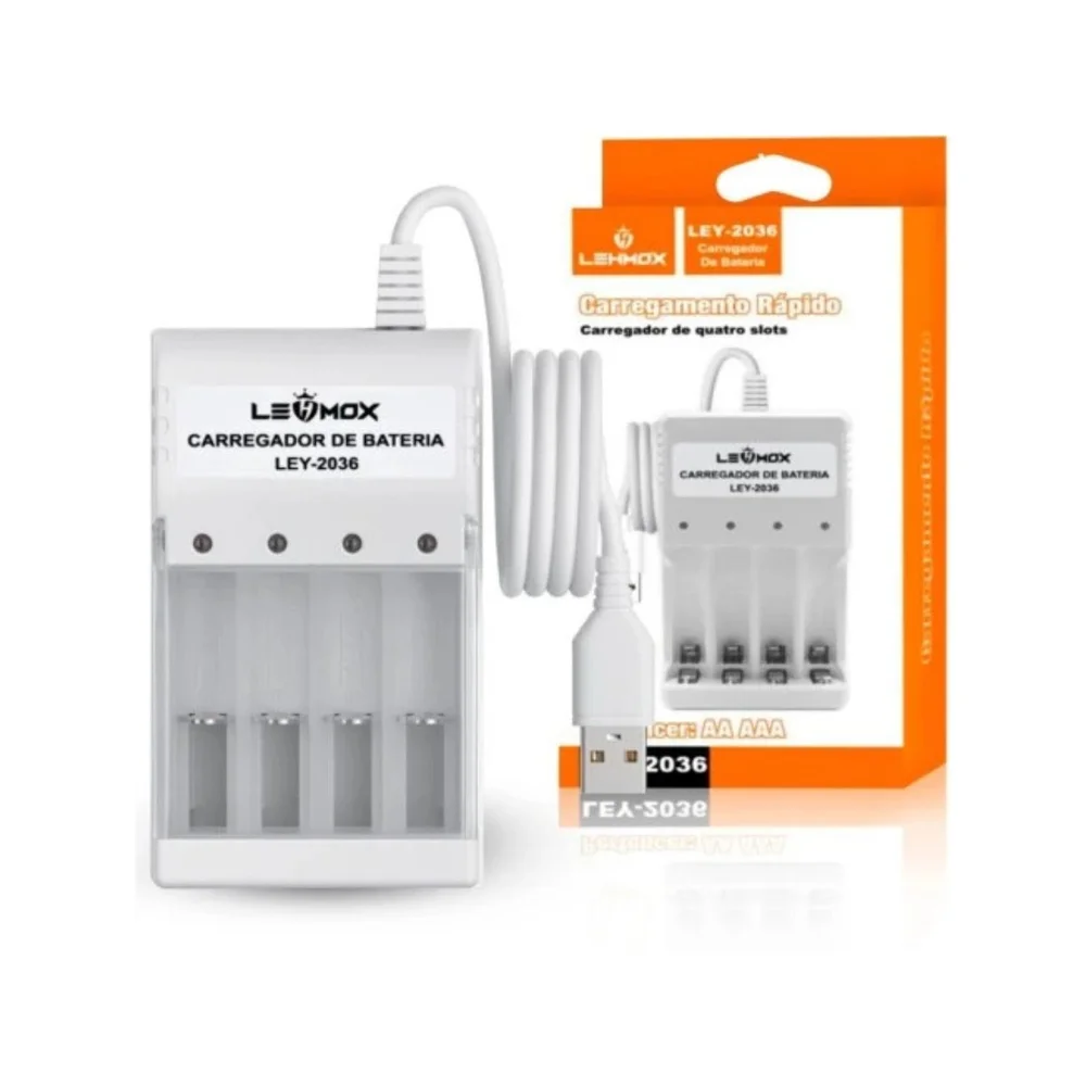 Imagem 4 de 4 do produto Kit Carregador De Pilhas Mais Baterias 4700 E 2700 - Carregador + Pilha 2700 E 4700