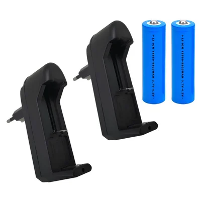Kit 2 Bateria 18650 Pilha Recarregável Li-ion 3.7v A 4.2v 2