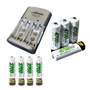 Kit Carregador De Pilhas Rapido Mais Baterias 4700 E 2700 - Carregador + Pilha 4700 E 2700