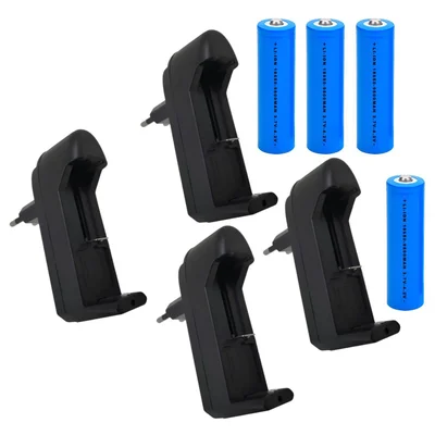 Kit 4 Bateria 18650 Pilha Recarregável Li-ion 3.7v A 4.2v 4