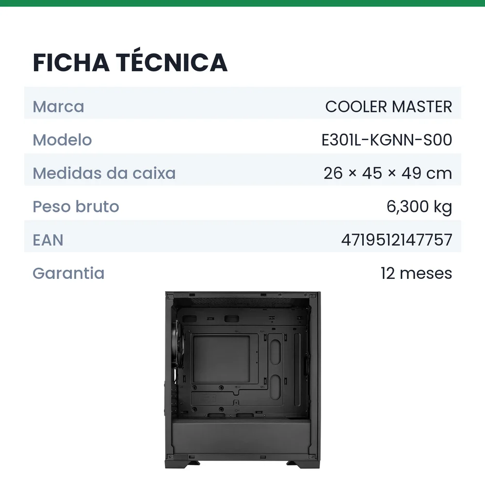 Imagem 2 de 4 do produto Gabinete Cooler Master Elite 301 Lite - E301l-kgnn-s00