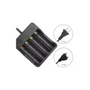 Kit Carregador Duplo 4 Slot Bateria 26650, 18650 8 Baterias - Carre + 8 Baterias Douradas