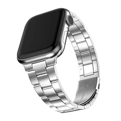 Pulseira Inox Elos Compatível Apple Watch Ultra Iwo Microwear Cor Prata Tamanho 42/44/45/47/49mm