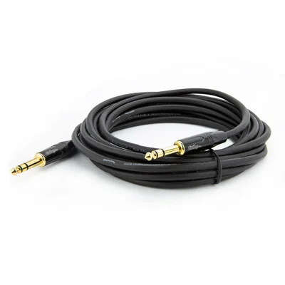 Cabo P10 Para P10 Estereo Profissional - Preto 2 Metros