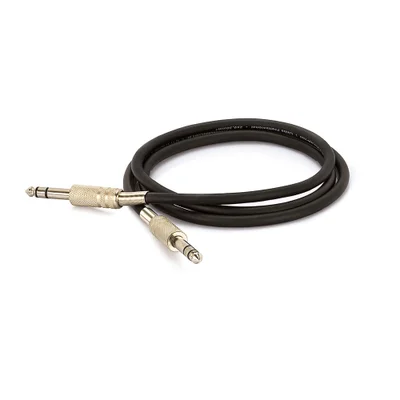 Cabo P10 Para P10 Estereo Preto - 1 Metro