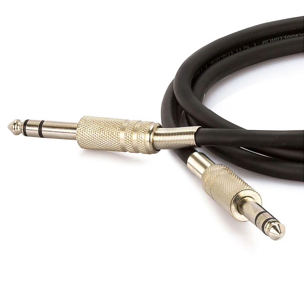 Imagem 2 de 3 do produto Cabo P10 Para P10 Estereo Preto - 40 Metros