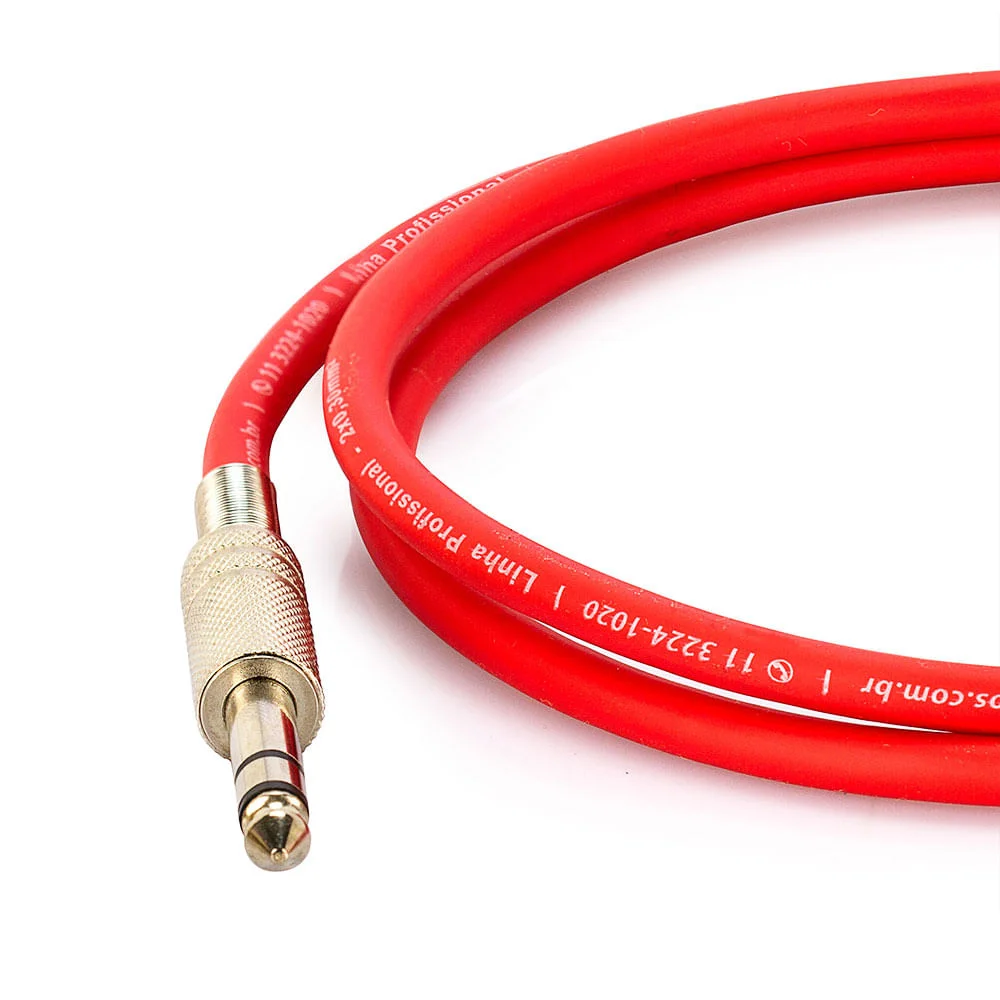 Imagem 2 de 2 do produto Cabo P10 Para P10 Estéreo - Vermelho 40 Metros