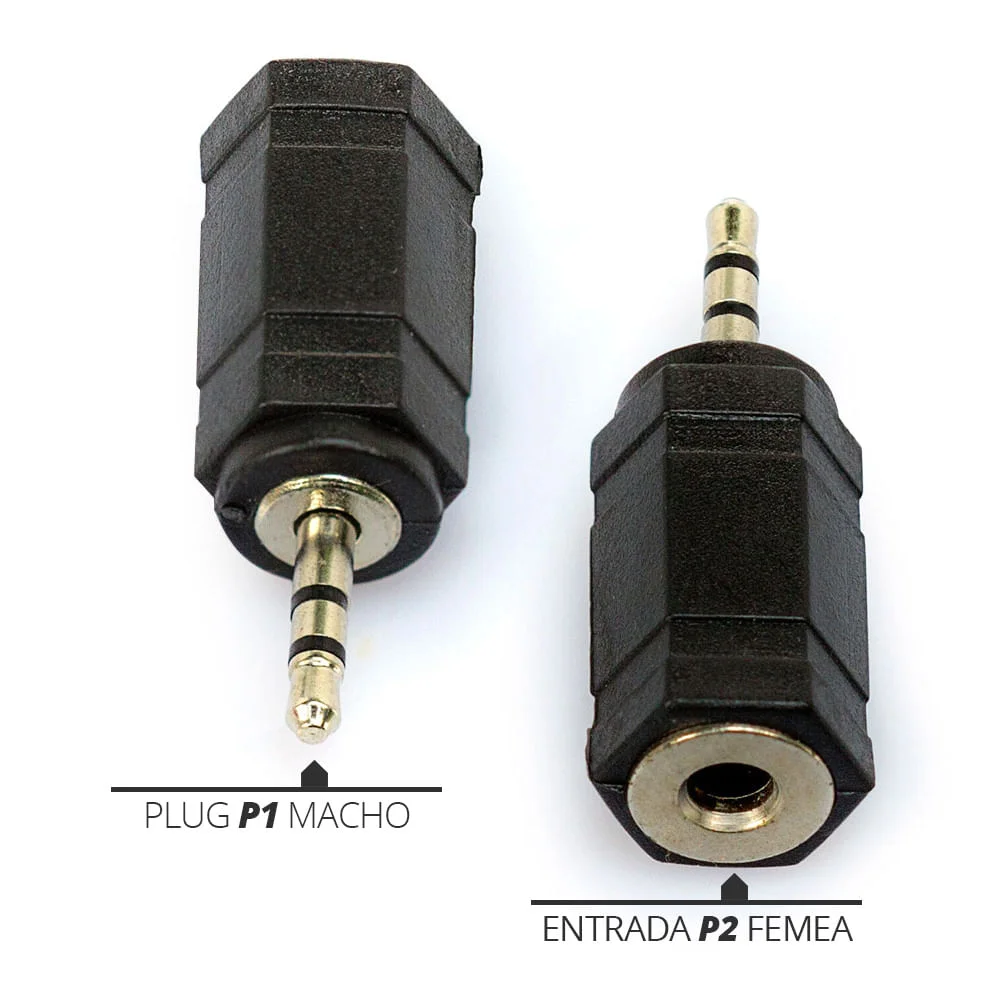 Imagem 4 de 5 do produto Adaptador P2 Fêmea Para P1 - Macho