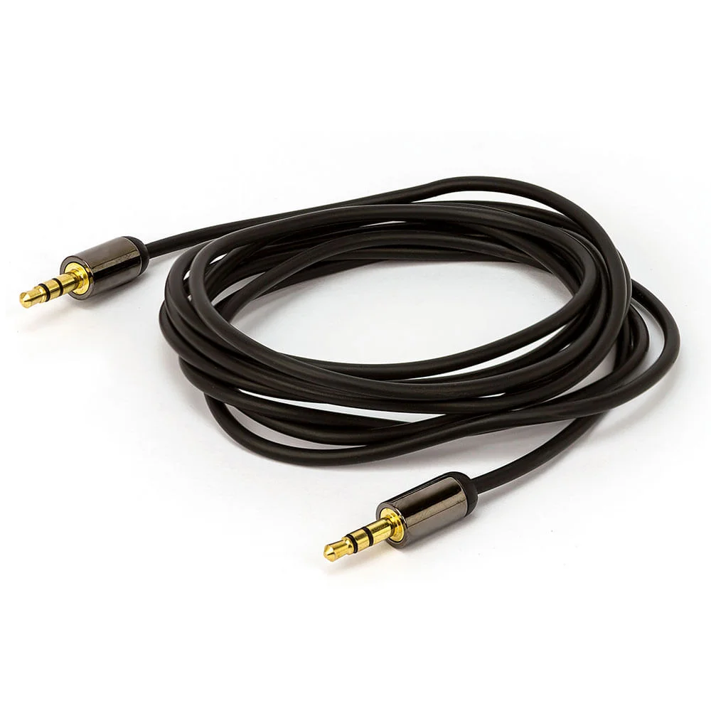 Imagem 2 de 2 do produto Cabo P2 Para P2 Estereo Com Capa Metálica Cirilo Cabos - 2 Metros
