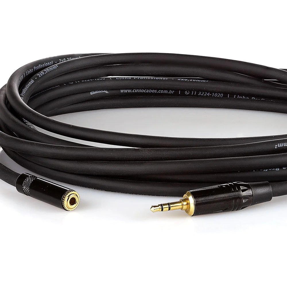 Imagem 2 de 2 do produto Extensão P2 Fone De Ouvido Profissional - 35 Metros