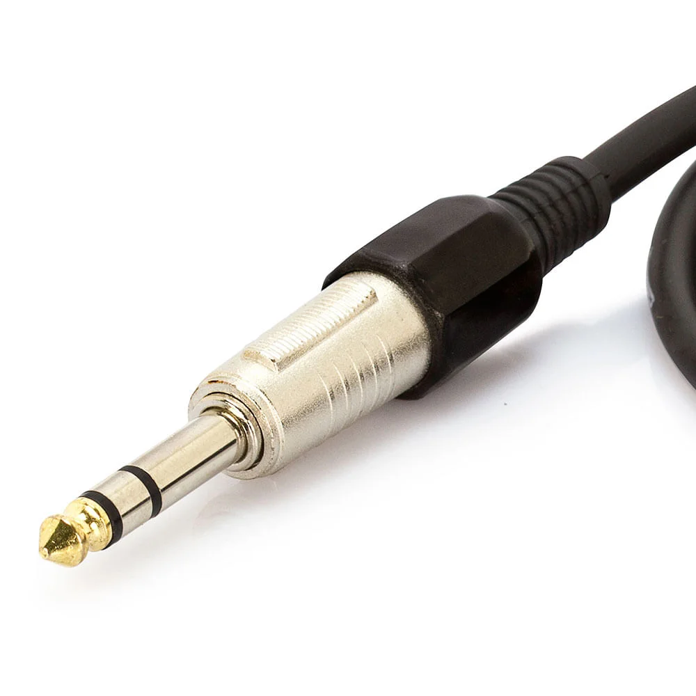 Imagem 2 de 2 do produto Cabo P10 Para P10 Estereo Profissional - Preto 45 Metros