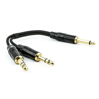 Cabo P10 Mono Para 2 P10 Estereo - 1 Metro