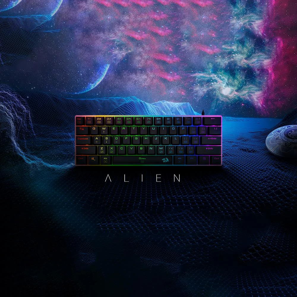 Imagem 3 de 5 do produto Teclado Gamer Mecânico Gigante Redragon Alien K605 Preto
