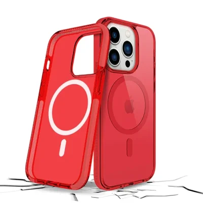 Case Prodigee Safetee Neo + Mag Iph 14 Pro, Vermelho.