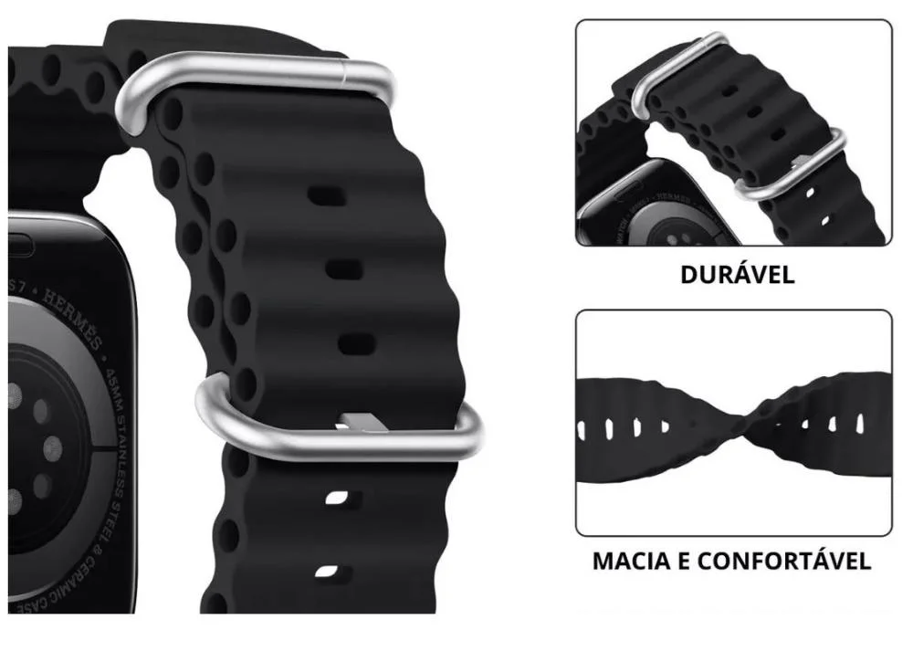 Smartwatch Hw9 Ultra Max Amoled Series 9 Digital 2.2 49mm 8 2 Multiiras - Preto Smartwatch Hw9 Ultra Max Amoled Series 9 Digital 2.2 49mm 8 2 Multiiras - Preto