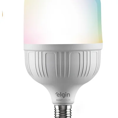Lâmpada Inteligente 20w Smart Wifi Bulbo RGB Colorida Elgin Compatível Com Alexa E Google Home