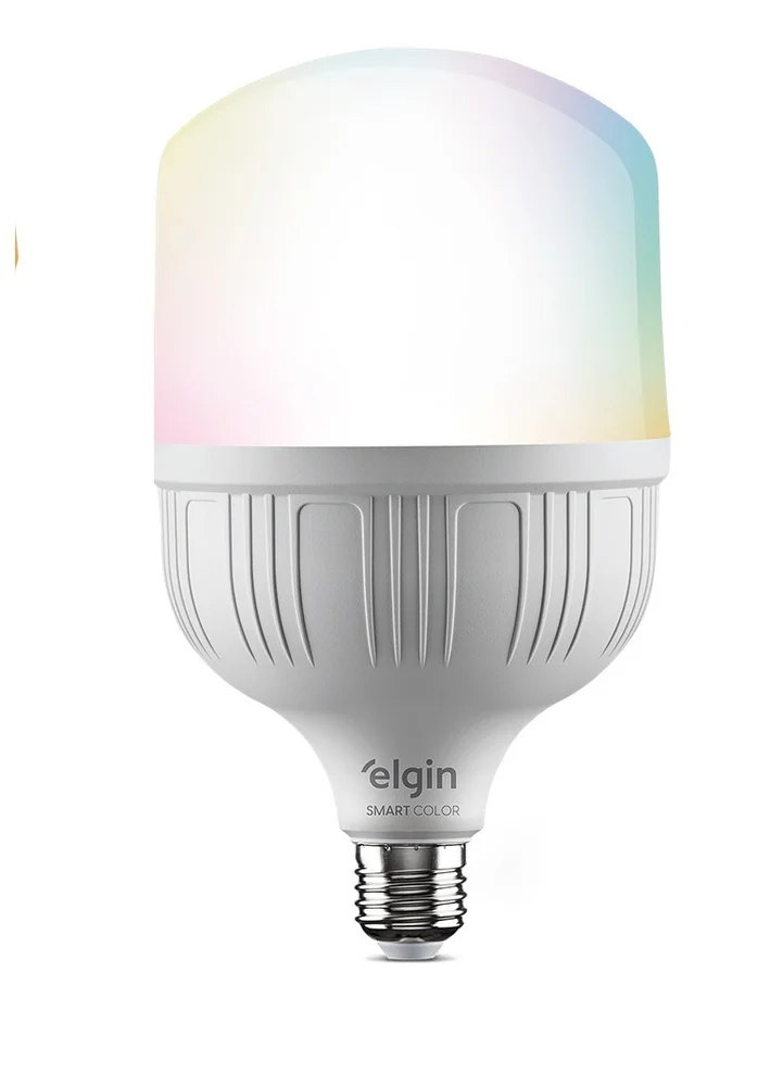 Lâmpada Inteligente 20w Smart Wifi Bulbo RGB Colorida Elgin Compatível Com Alexa E Google Home