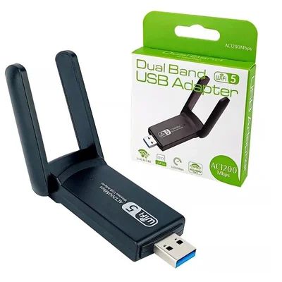 Adaptador Conversor Wi-fi 1300mbps Dual Band 5ghz / 2.4 Ghz Internet Fibra