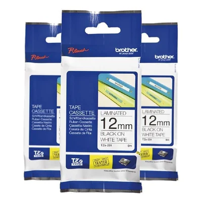 Fita Para Rotulador Brother Com 03 Fitas Tze231m3 X