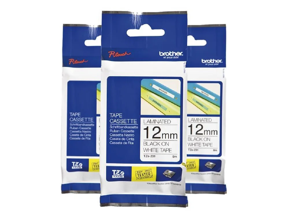 Fita Para Rotulador Brother Com 03 Fitas Tze231m3 X Fita Para Rotulador Brother Com 03 Fitas Tze231m3 X