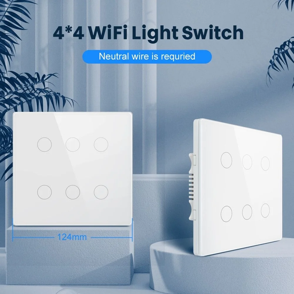 Imagem 5 de 5 do produto Interruptor  Smart Touch 6 Botoes Zigbee Preto  Nova Digital