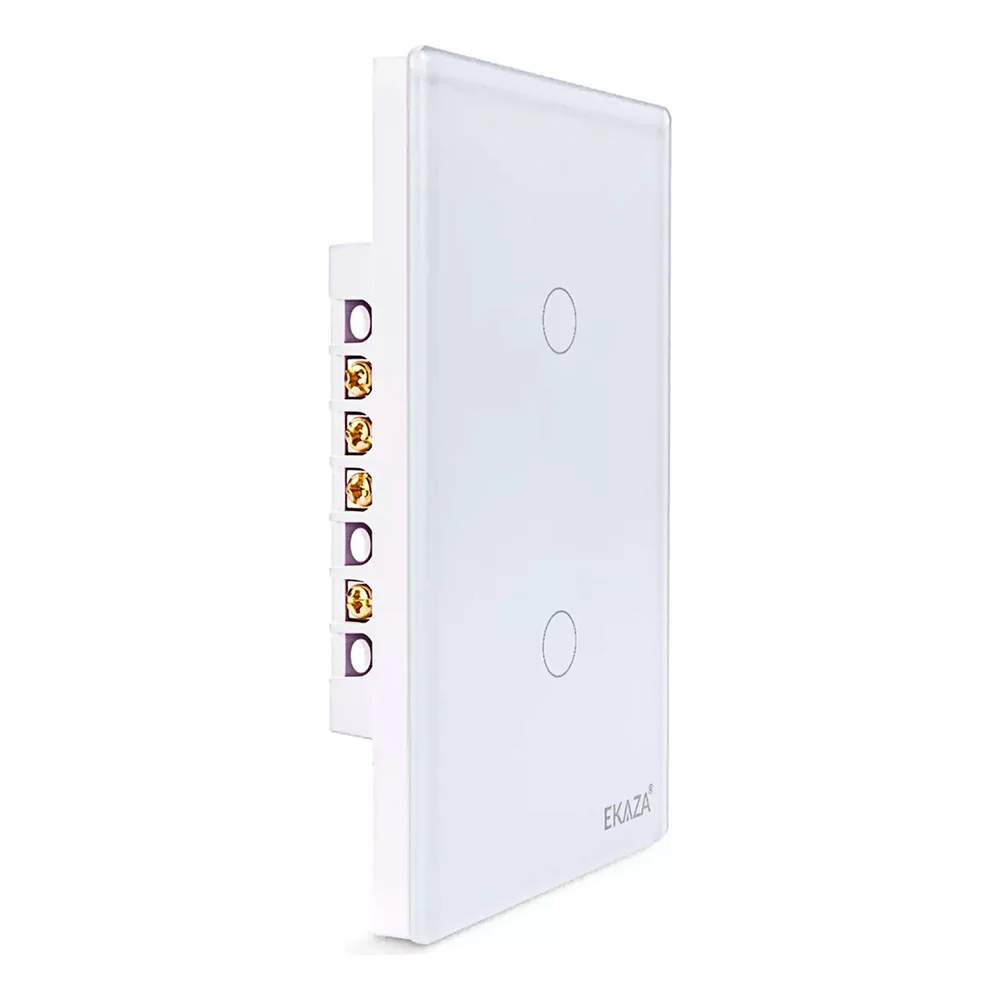 Imagem 3 de 5 do produto Interruptor Touch Intelig 2botões Wifi Alexa Google - Branco