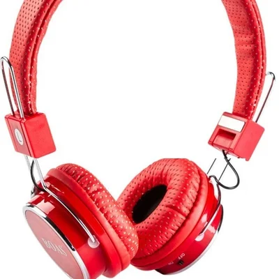 Fone De Ouvido Bluetooth Micro Sd Mp3 Rádio Fm Player - Vermelho