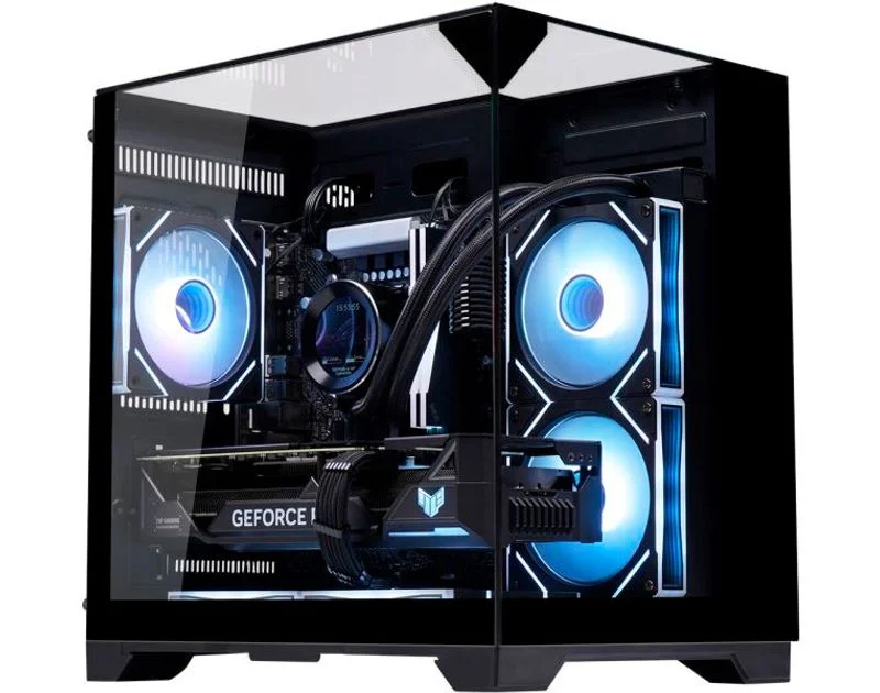 Imagem 3 de 5 do produto Gabinete Gamer K-mex Aquário Visão Infinita, Mini Tower, Vidro Temperado, Usb 3.2, Preto - Sem Fans