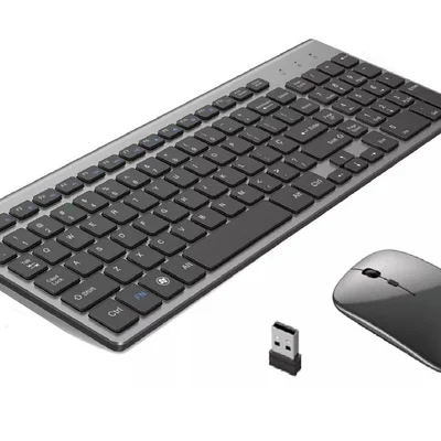 Kit Teclado E Mouse Wifi 2.4ghz Slim Com Bateria Interna Te117