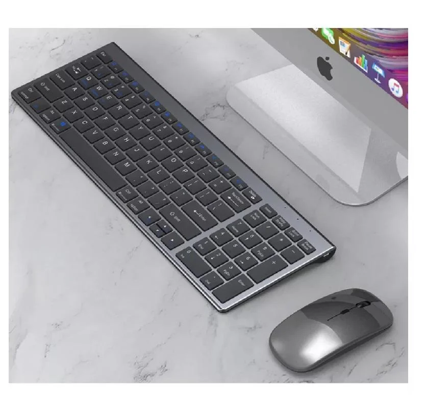 Imagem 2 de 5 do produto Kit Teclado E Mouse Wifi 2.4ghz Slim Com Bateria Interna Te117