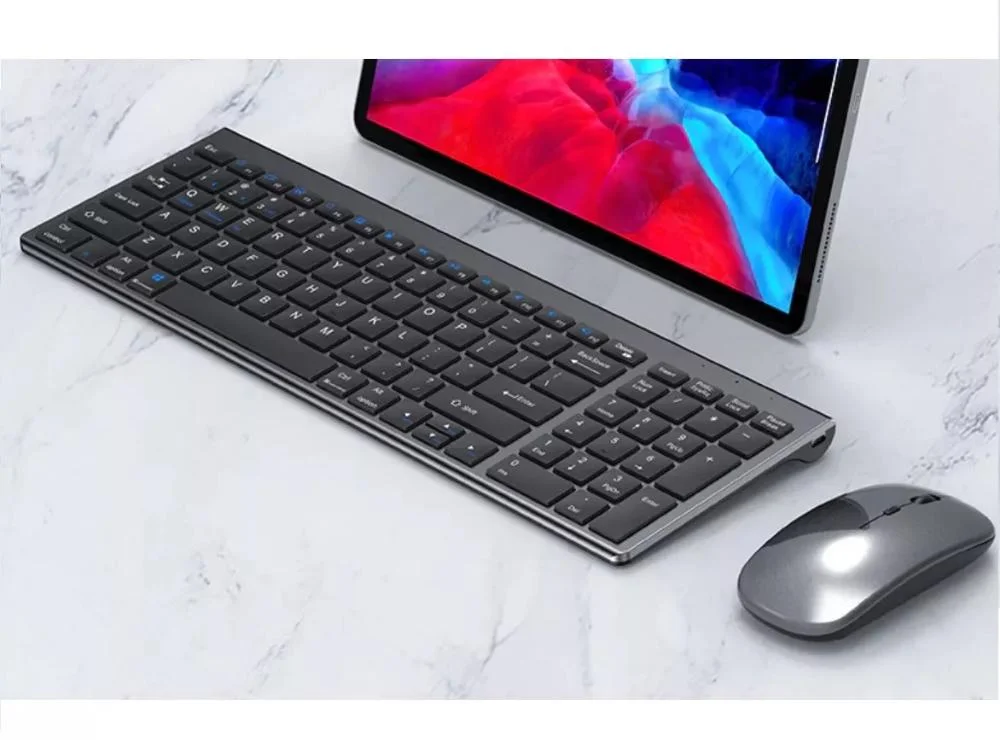 Imagem 3 de 5 do produto Kit Teclado E Mouse Wifi 2.4ghz Slim Com Bateria Interna Te117
