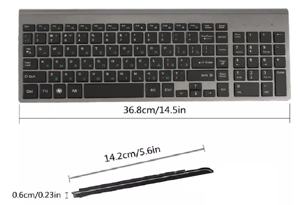Imagem 4 de 5 do produto Kit Teclado E Mouse Wifi 2.4ghz Slim Com Bateria Interna Te117