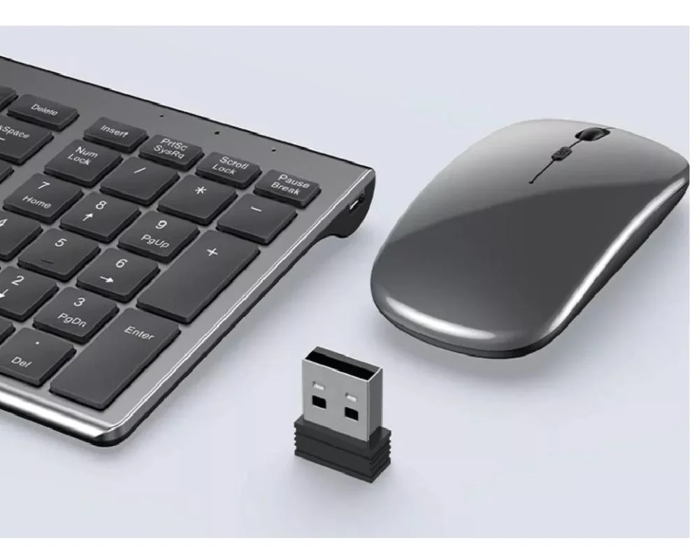 Imagem 5 de 5 do produto Kit Teclado E Mouse Wifi 2.4ghz Slim Com Bateria Interna Te117