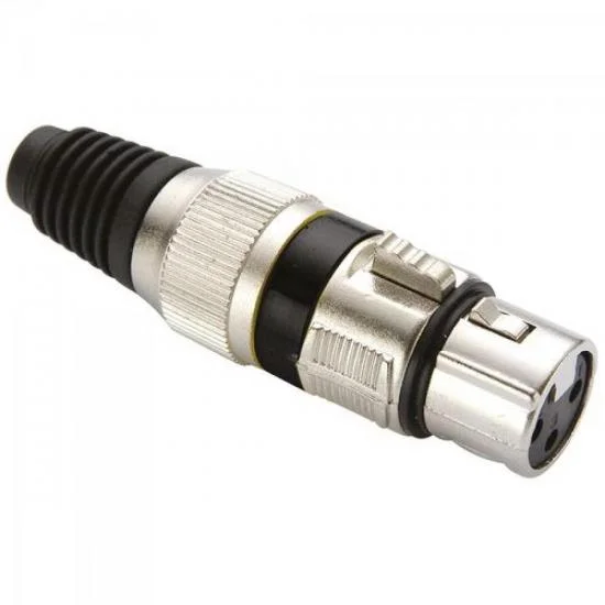 Imagem 1 de 2 do produto Conector Cannon Fêmea Preto Ys1057a-po Corpo Metálico Genérico - Pct / 5