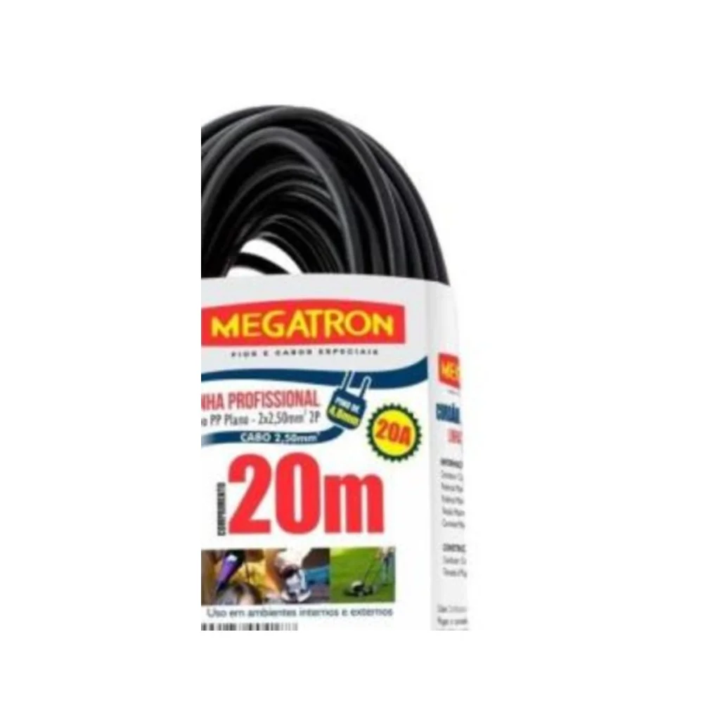 Imagem 5 de 5 do produto Cabo Prolongador 20a 2p 20 Metros Megatron