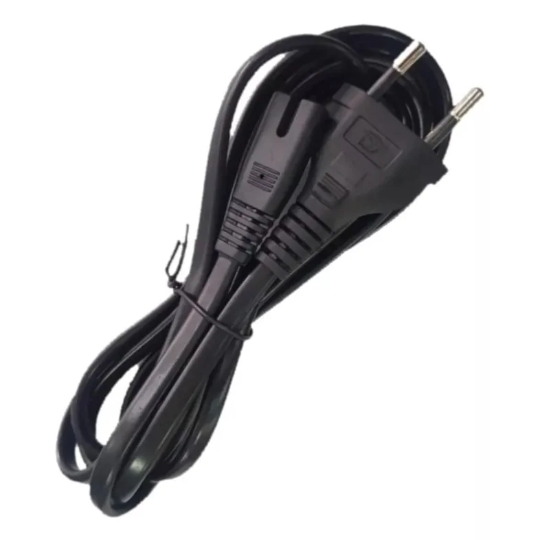 Imagem 3 de 3 do produto Cabo De Força Bipolar Notebook Ps3 Ps4 Ps5 Rádio 1,2m