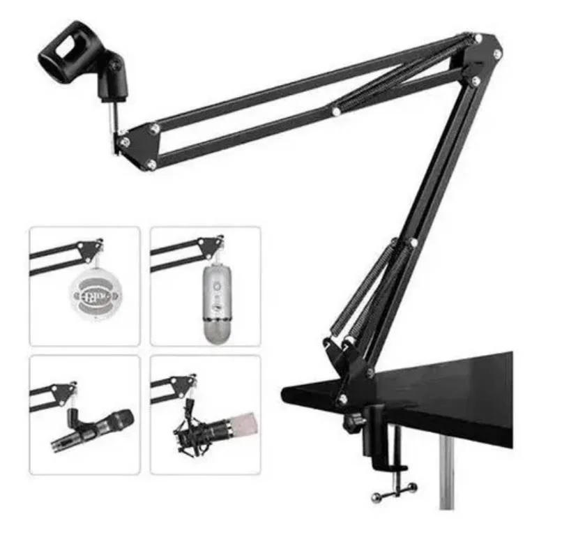 Imagem 3 de 5 do produto Braço Articulado Suporte De Mesa Aço Para Microfone