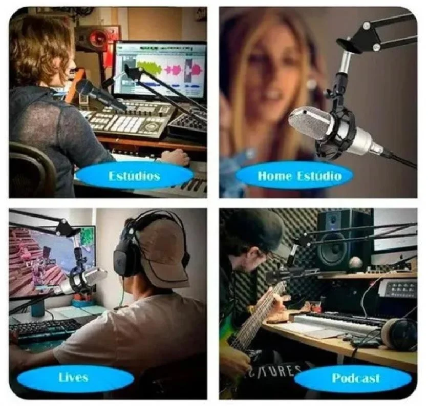 Imagem 5 de 5 do produto Braço Articulado Suporte De Mesa Aço Para Microfone