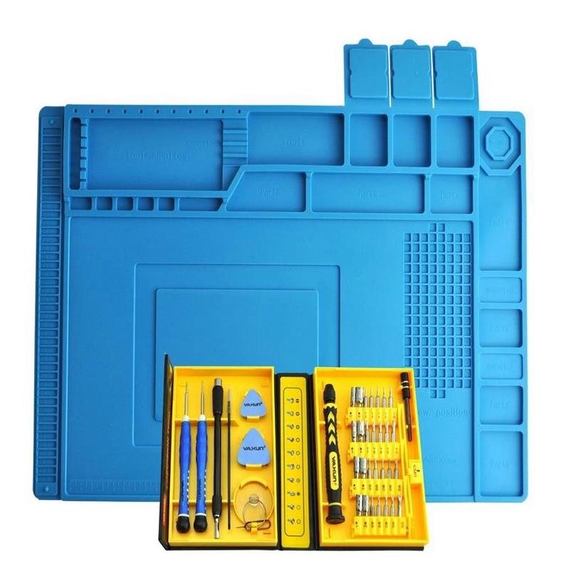 Manta Antiestatica Grande + Kit 36 Chave Manutenção Celular, Tablets E Notebooks