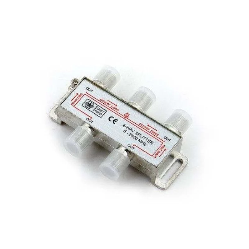 Imagem 2 de 3 do produto Divisor De Sinal 1 Entrada Para 4 Saidas 5-2500mhz Mtc-3304 Tomate