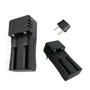 Kit Carregador De Bateria Bivolt 18500 Mais 4 Bateria - Carre + 4 Baterias Dourada