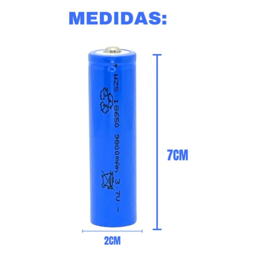 Kit Carregador + 8 Bateria 9800mah 18650 4,2v Recarregável 1