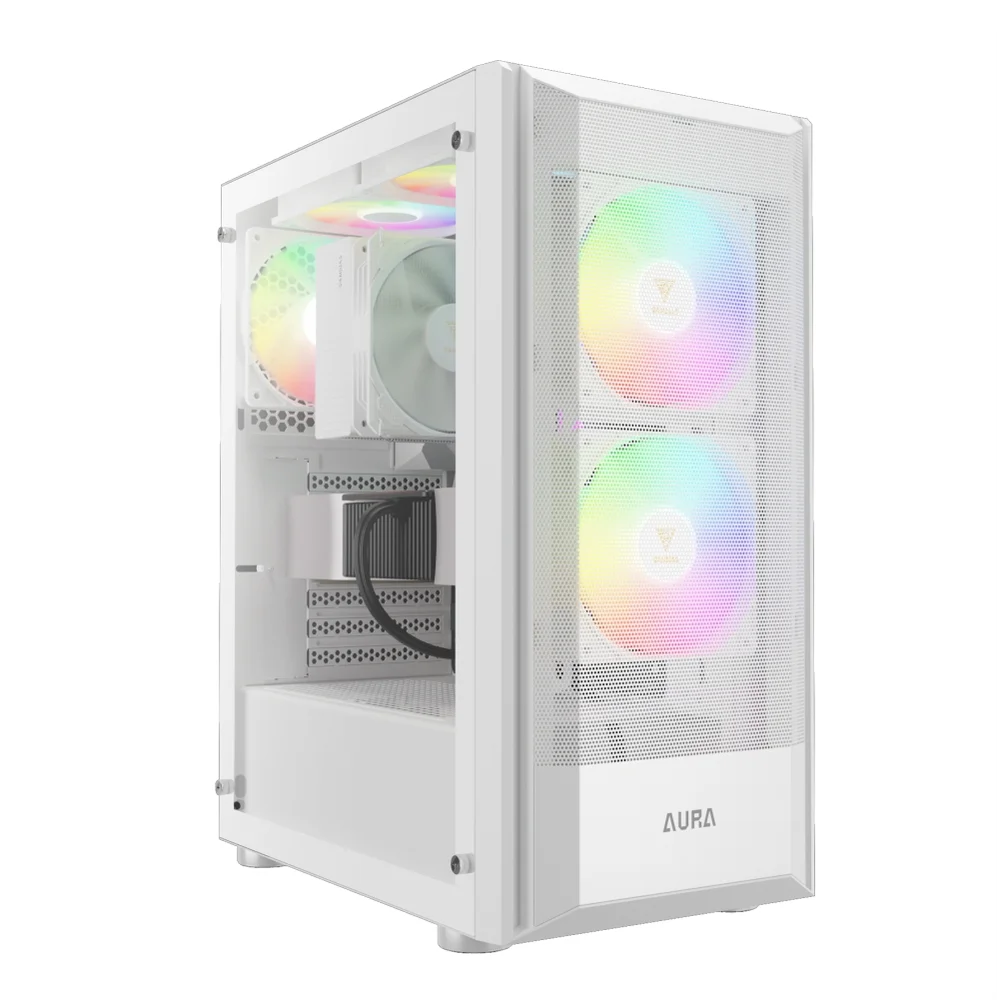 Imagem 4 de 5 do produto Gabinete Gamer Gamdias Aura Gc6 Wh ARGB, Mid-tower, Vidro Temp, 3 Fans, White - Aura Gc6 Wh ARGB